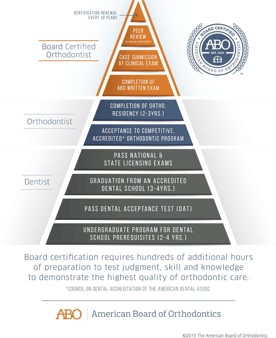 Flowchart of orthodontist certification process.